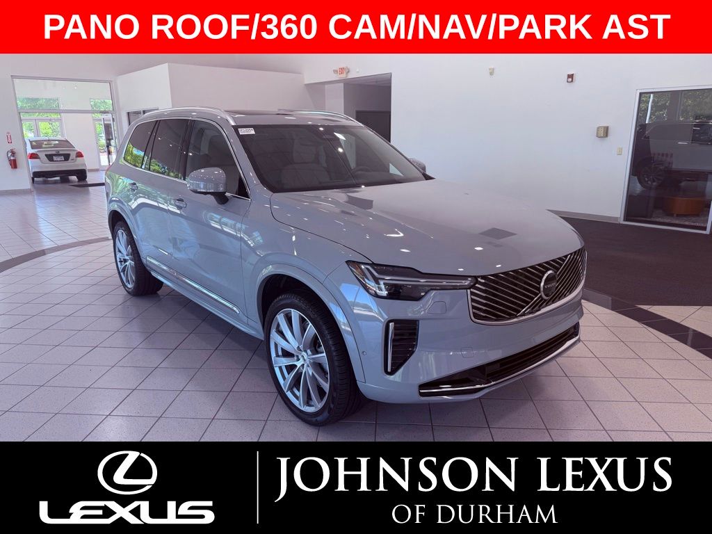 Gray Metallic 2025 Volvo XC90 B6 Plus Bright Theme 6-Passenger AWD SUV / Crossover All-Wheel Drive Automatic