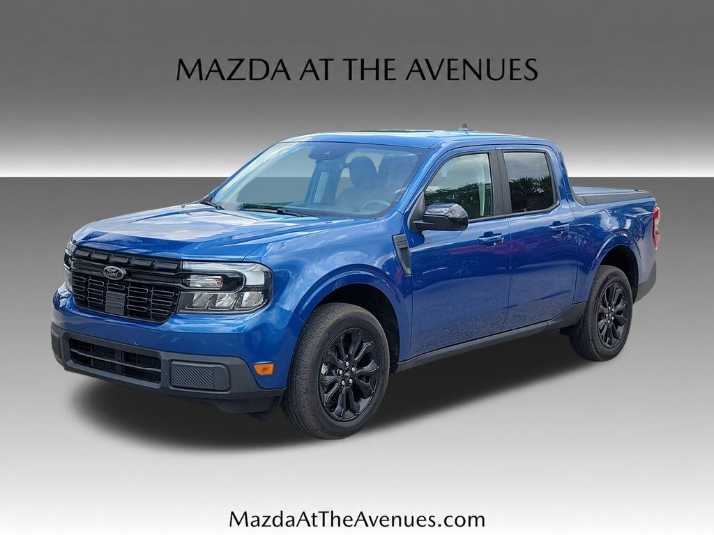 Blue Metallic 2024 Ford Maverick Pickup Truck Front-Wheel Drive Continuously Variable Transmission