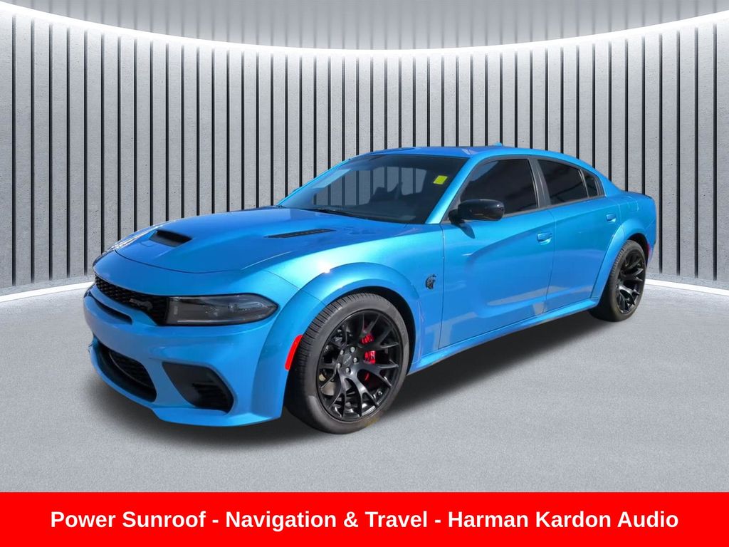 B5 Blue Pearlcoat 2023 Dodge Charger SRT Hellcat Widebody RWD Sedan Rear-Wheel Drive 8-Speed Automatic