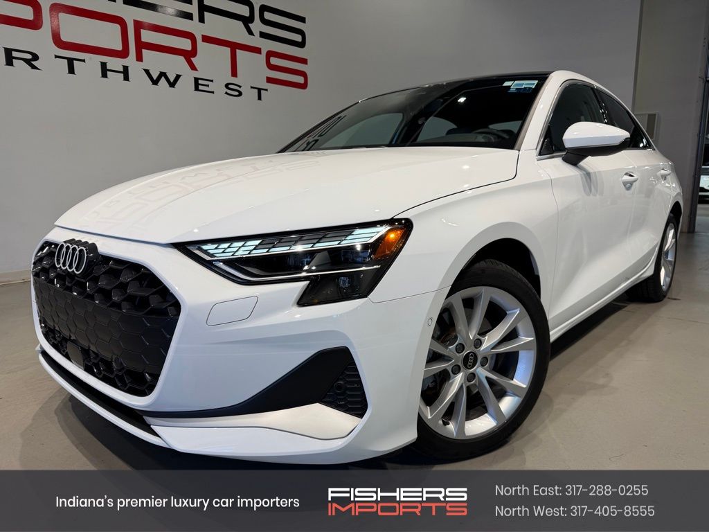 White 2025 Audi A3 quattro Premium 40 TFSI Sedan All-Wheel Drive 7-Speed Automatic