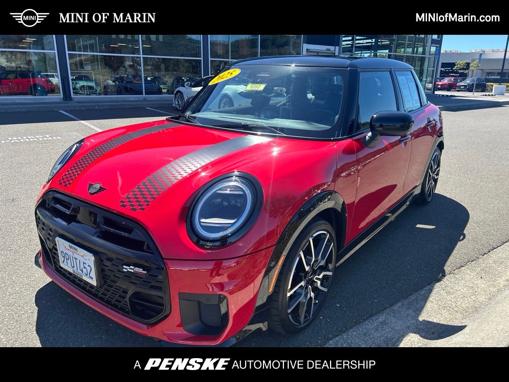 Chili Red 2025 MINI Cooper Hatchback Front-Wheel Drive 7-Speed Automatic