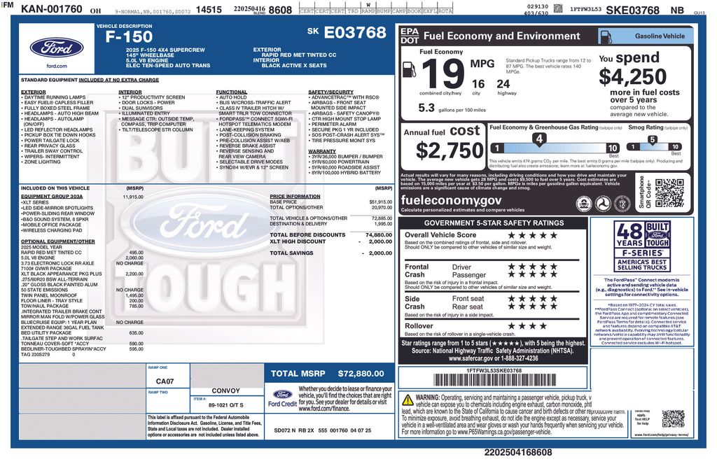Certified Used 2025 Red Ford XLT image 7