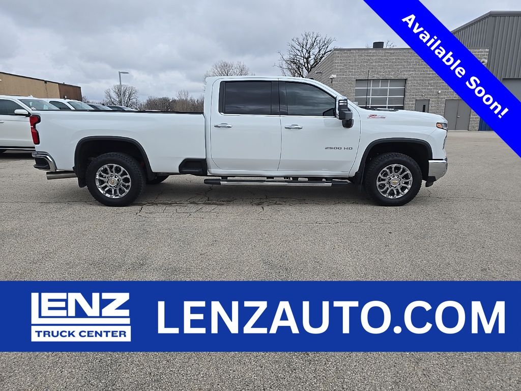 Summit White 2025 Chevrolet Silverado 2500HD LTZ Crew Cab 4WD Pickup Truck Four-Wheel Drive Automatic
