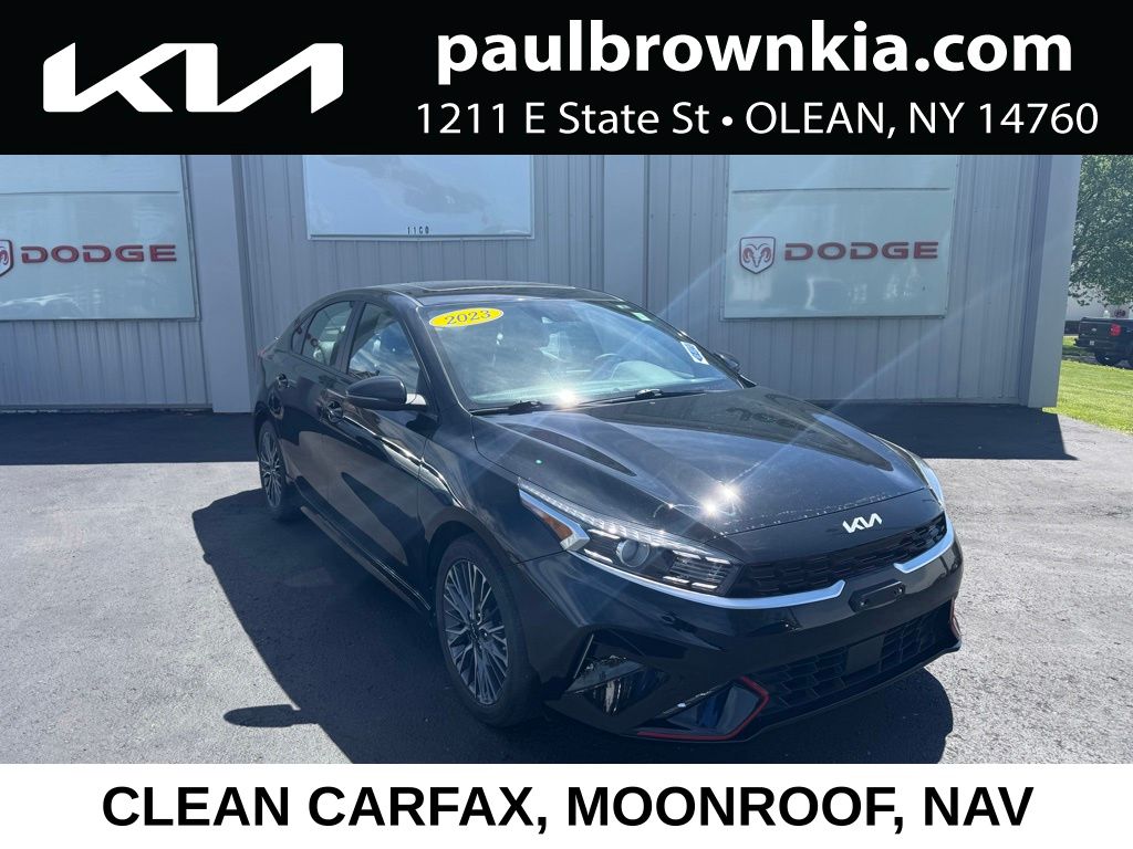 Aurora Black Pearl 2023 Kia Forte Sedan Front-Wheel Drive Continuously Variable Transmission