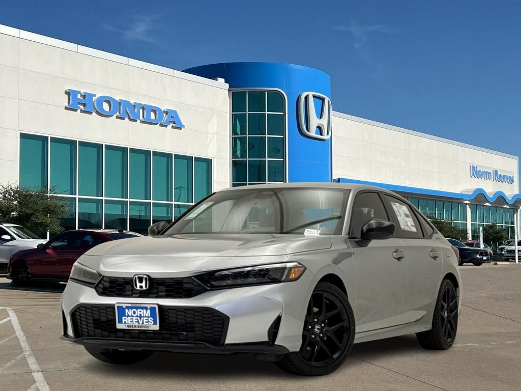 Solar Silver Metallic 2026 Honda Civic Sedan Front-Wheel Drive Continuously Variable Transmission