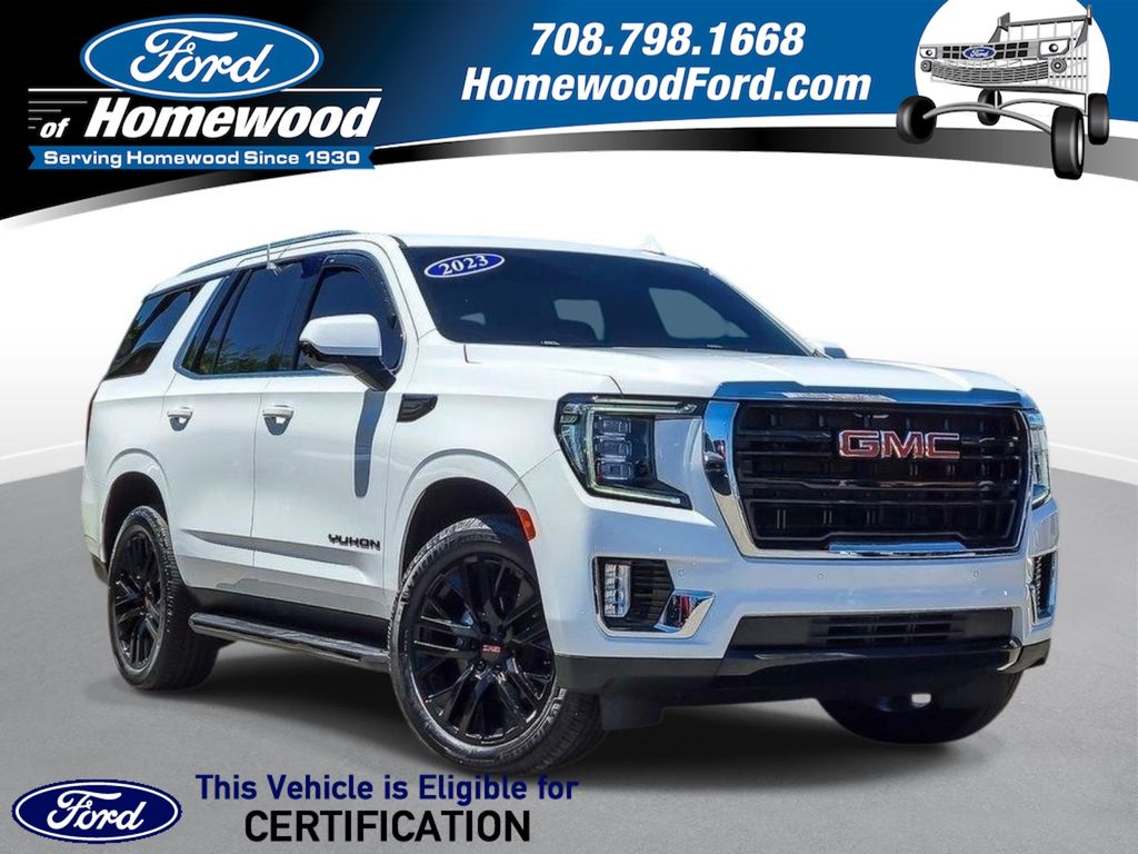 Summit White 2023 GMC Yukon SLE 4WD SUV / Crossover Four-Wheel Drive