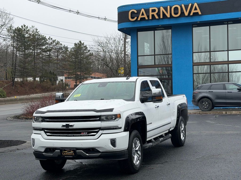 Summit White 2018 Chevrolet Silverado 1500 LTZ Crew Cab 4WD Pickup Truck Four-Wheel Drive 8-Speed Automatic Overdrive