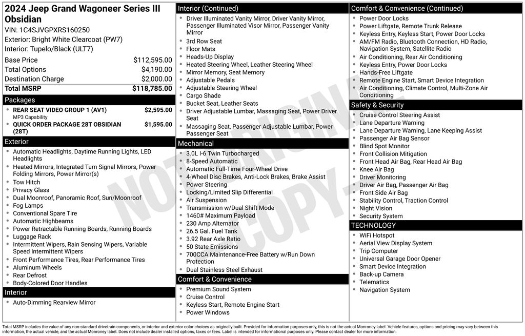 2024 Jeep Grand Wagoneer Series III 4WD