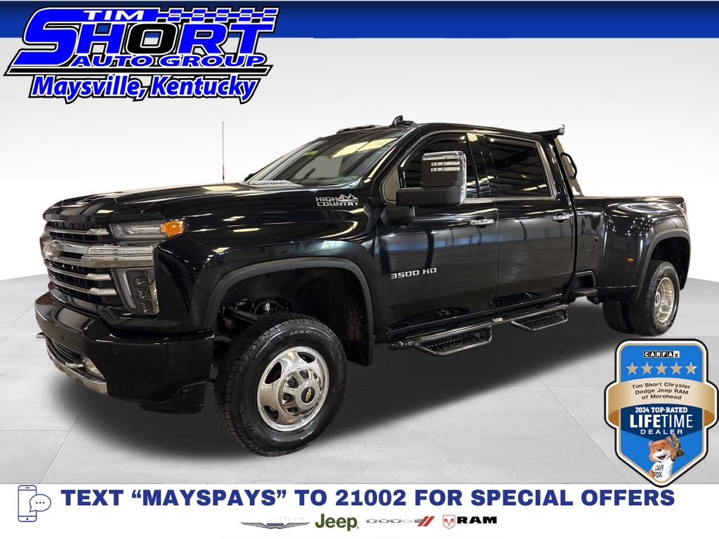 Black 2021 Chevrolet Silverado 3500HD High Country Crew Cab 4WD Pickup Truck Four-Wheel Drive Automatic