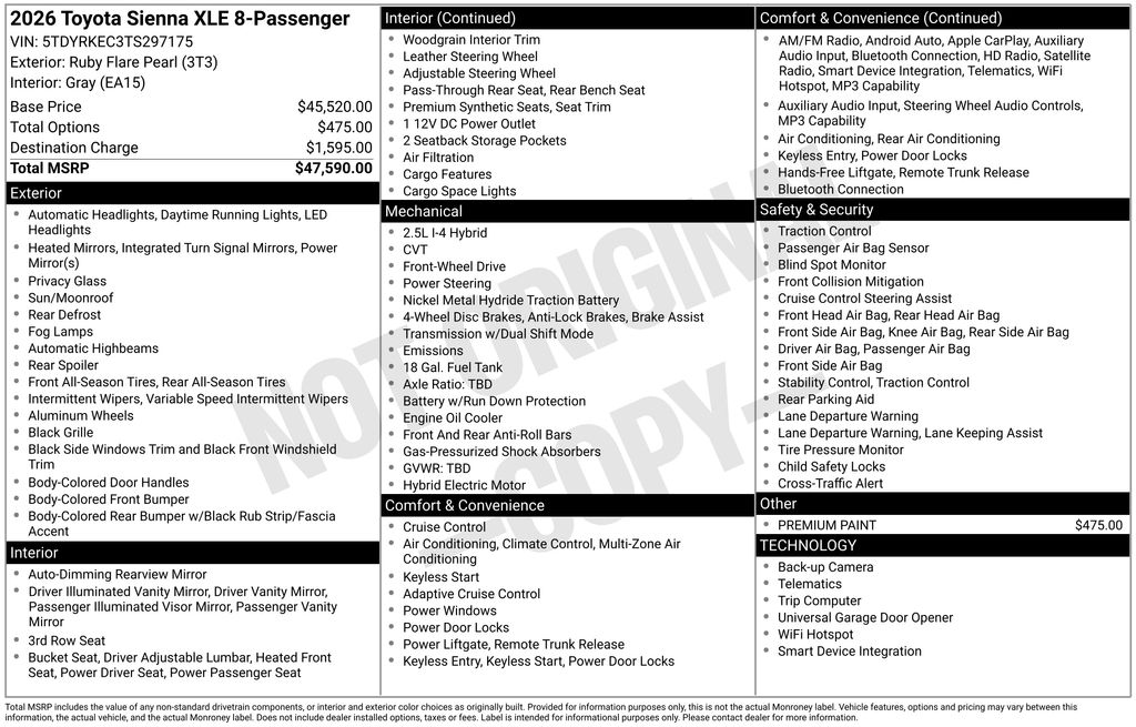 Used 2026 Toyota Sienna Van