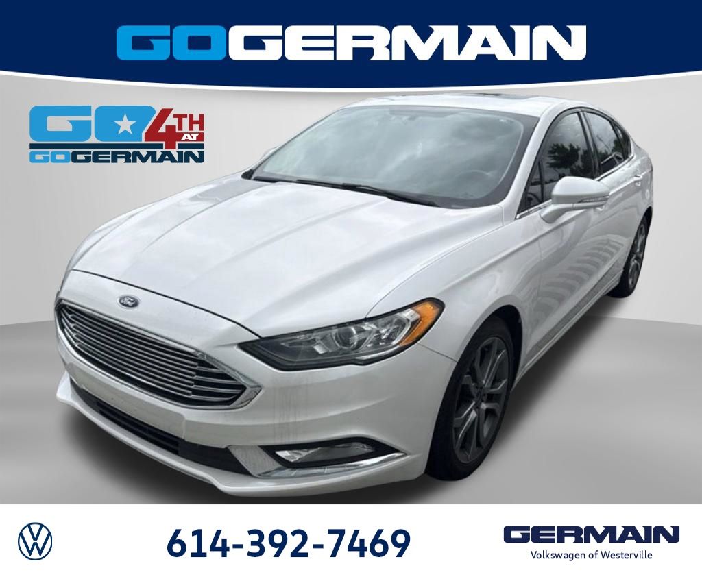 White Platinum Clearcoat Metallic 2017 Ford Fusion Sedan Front-Wheel Drive 6-Speed Automatic