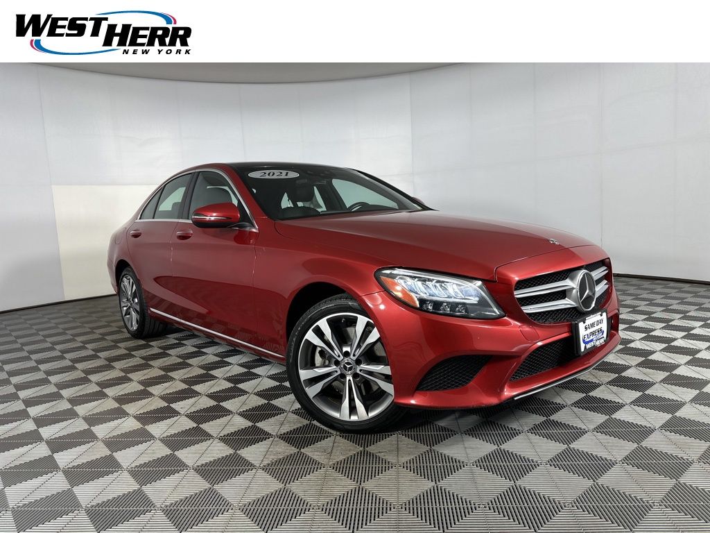 Red 2021 Mercedes-Benz C-Class C 300 Sedan 4MATIC Sedan All-Wheel Drive 9-Speed Automatic