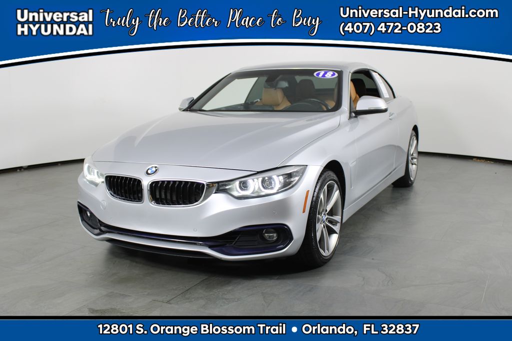 Glacier Silver Metallic 2018 BMW 4 Series 430i xDrive Convertible AWD Convertible All-Wheel Drive 8-Speed Automatic