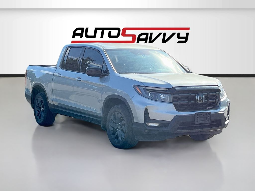 Solar Silver Metallic 2025 Honda Ridgeline Pickup Truck All-Wheel Drive 9-Speed Automatic