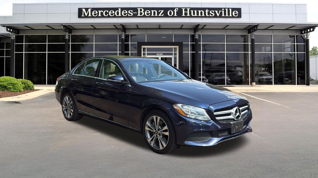 Lunar Blue Metallic 2018 Mercedes-Benz C-Class C 300 Sedan 4MATIC Sedan All-Wheel Drive 9-Speed Automatic