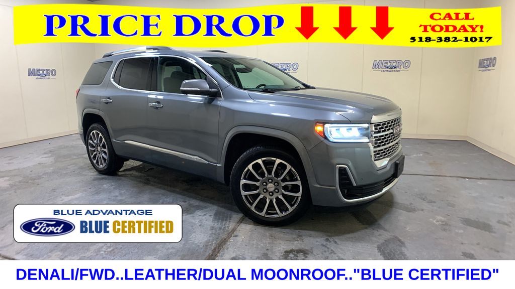 Gray (Satin Steel Metallic) 2021 GMC Acadia Denali FWD SUV / Crossover Front-Wheel Drive 9-Speed Automatic