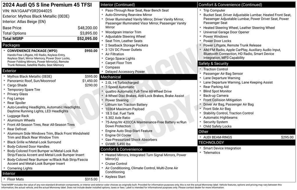 Used Car 2024 Audi Q5  45 S Line Premium For Sale In Austin, Texas