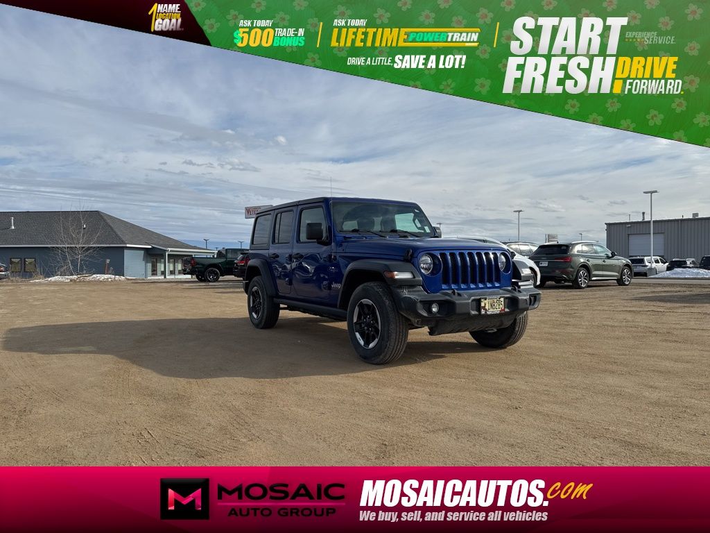 Ocean Blue Metallic Clearcoat 2019 Jeep Wrangler Unlimited Sport S 4WD SUV / Crossover Four-Wheel Drive 8-Speed Automatic