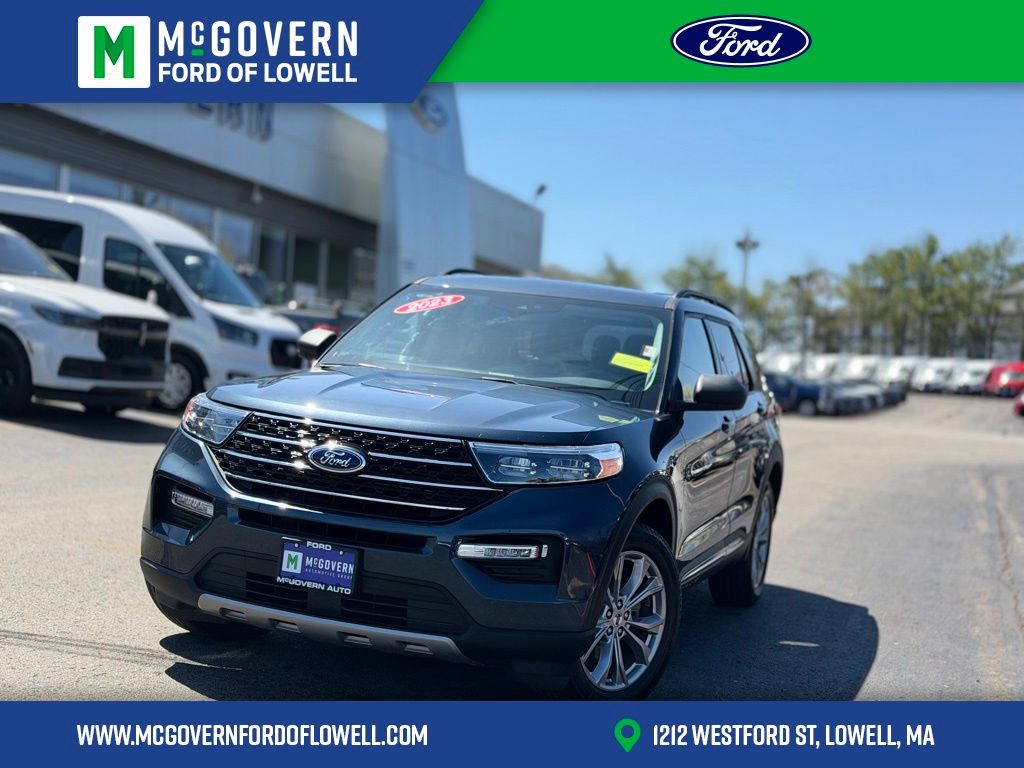 Stone Blue Metallic 2023 Ford Explorer SUV / Crossover All-Wheel Drive Automatic