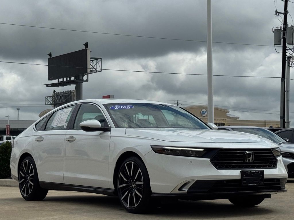 2025 Honda Accord Hybrid Touring White at Community Honda