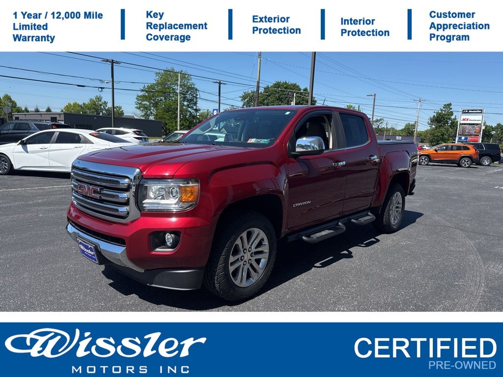 Red Quartz Tintcoat 2018 GMC Canyon Pickup Truck Four-Wheel Drive 8-Speed Automatic