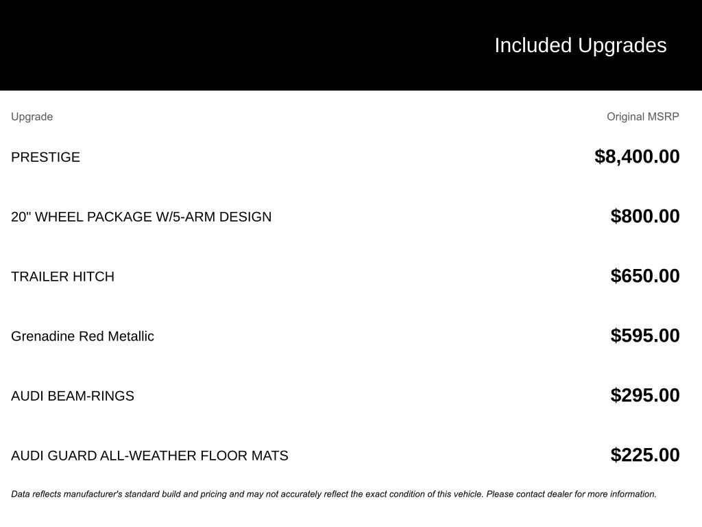 New 2025 Red Audi 2.0T Prestige image 4