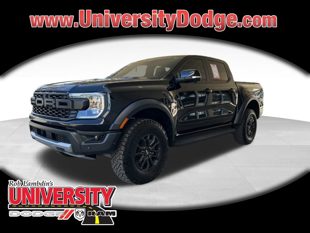 Shadow Black 2024 Ford Ranger Raptor SuperCrew 4WD Pickup Truck Four-Wheel Drive Automatic