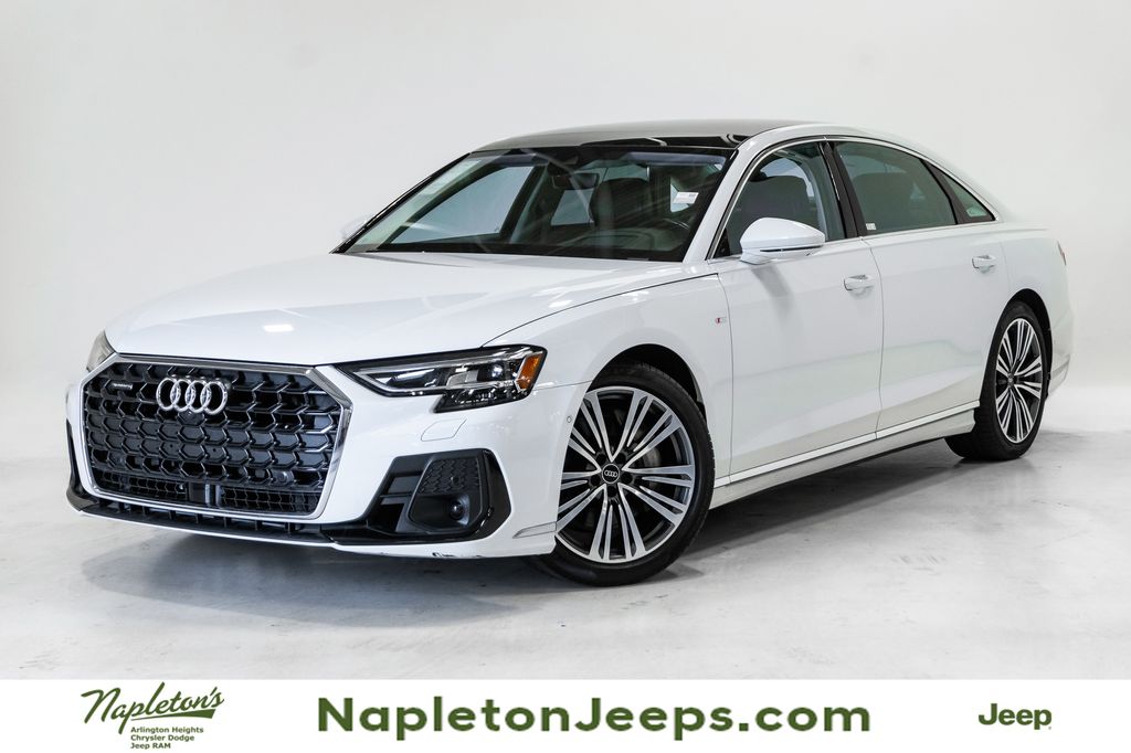 Glacier White Metallic 2022 Audi A8 Sedan All-Wheel Drive 8-Speed Automatic