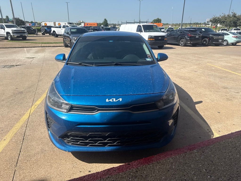 Sporty Blue 2022 Kia Rio Sedan Front-Wheel Drive Continuously Variable Transmission
