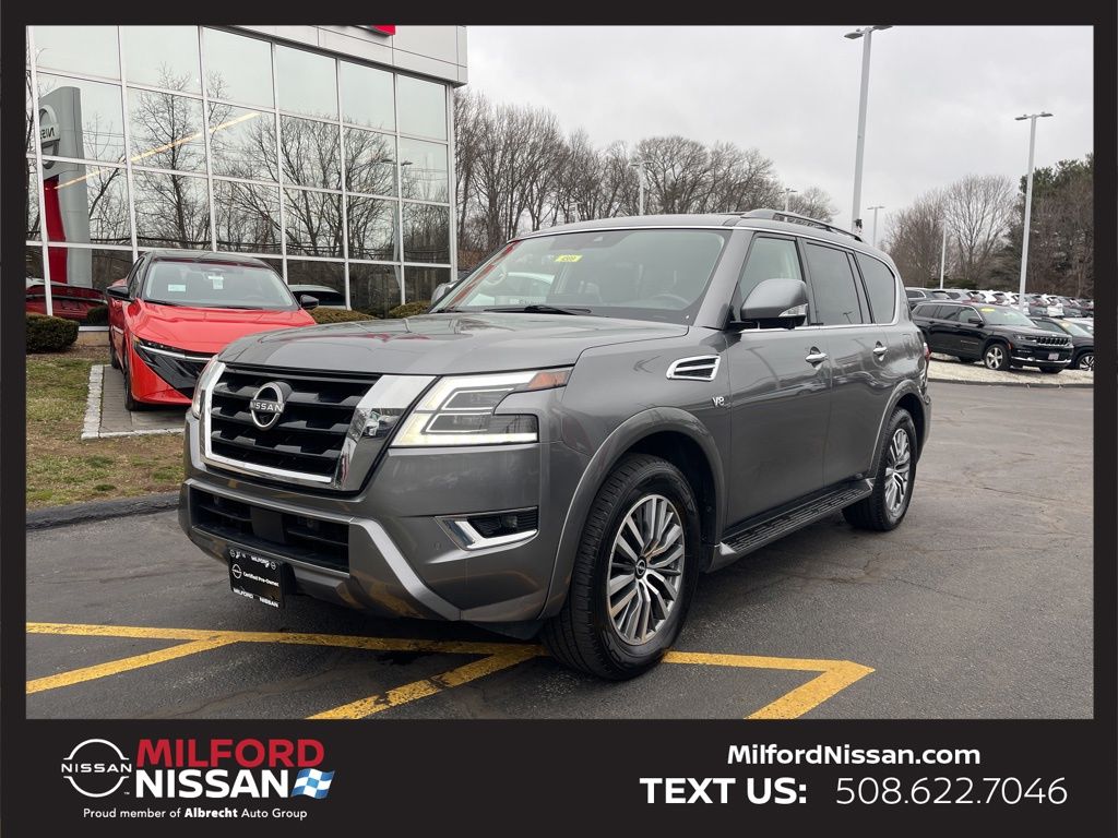 Gray (Gun Metallic) 2022 Nissan Armada SL 4WD SUV / Crossover Four-Wheel Drive 7-Speed Automatic
