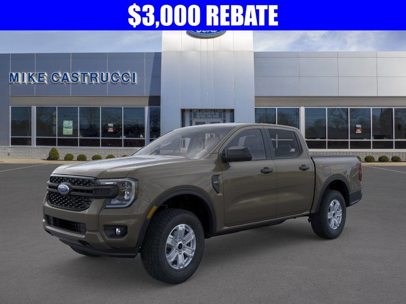 Marsh Gray 2025 Ford Ranger XL SuperCrew 4WD Pickup Truck Four-Wheel Drive Automatic