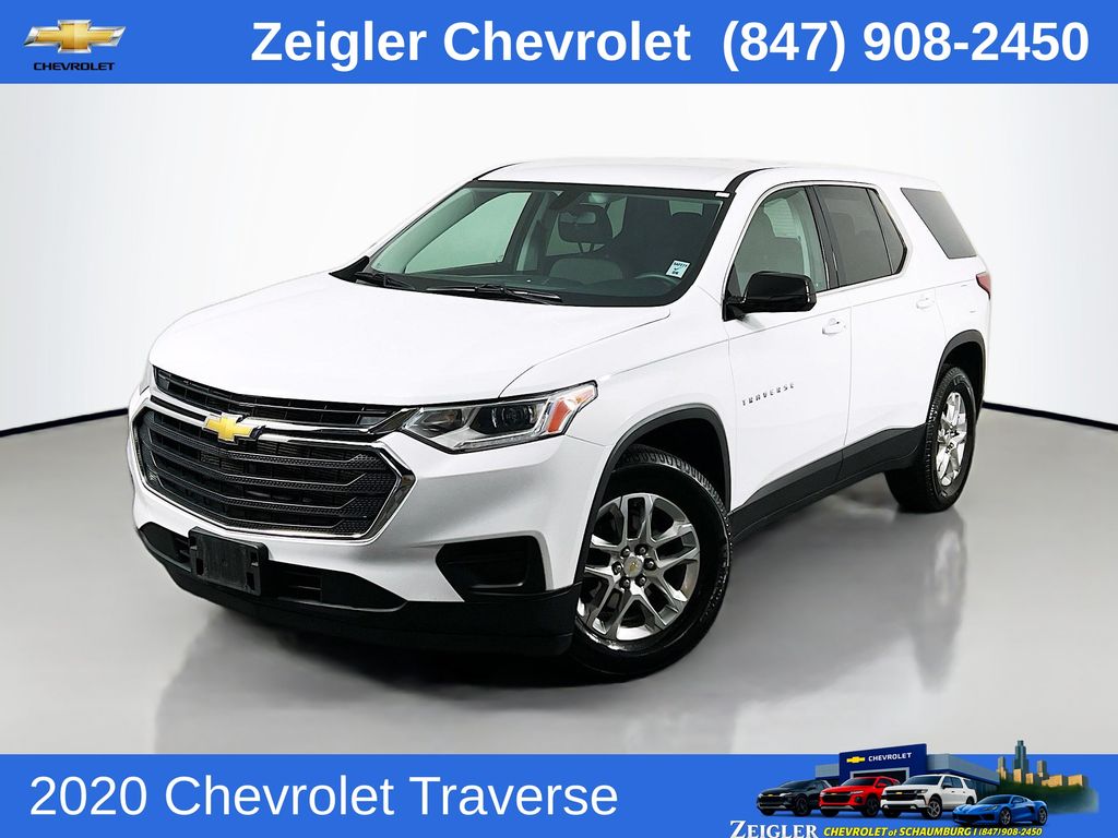 Summit White 2020 Chevrolet Traverse SUV / Crossover Front-Wheel Drive 9-Speed Automatic