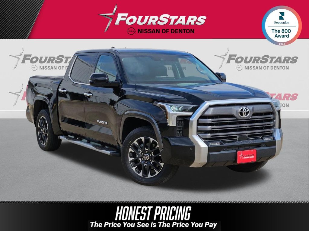 Midnight Black Metallic 2022 Toyota Tundra Limited CrewMax Cab RWD Pickup Truck 4X2 Automatic