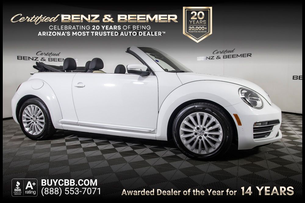 Pure White 2019 Volkswagen Beetle Convertible Front-Wheel Drive 6-Speed Automatic