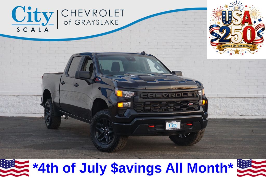 Black 2026 Chevrolet Silverado 1500 Pickup Truck Four-Wheel Drive 8-Speed Automatic