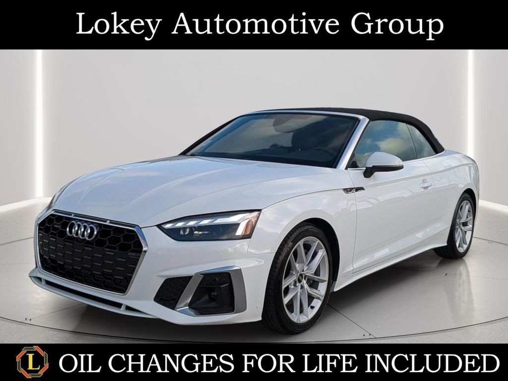 Arkona White 2024 Audi A5 Convertible All-Wheel Drive 7-Speed Automatic