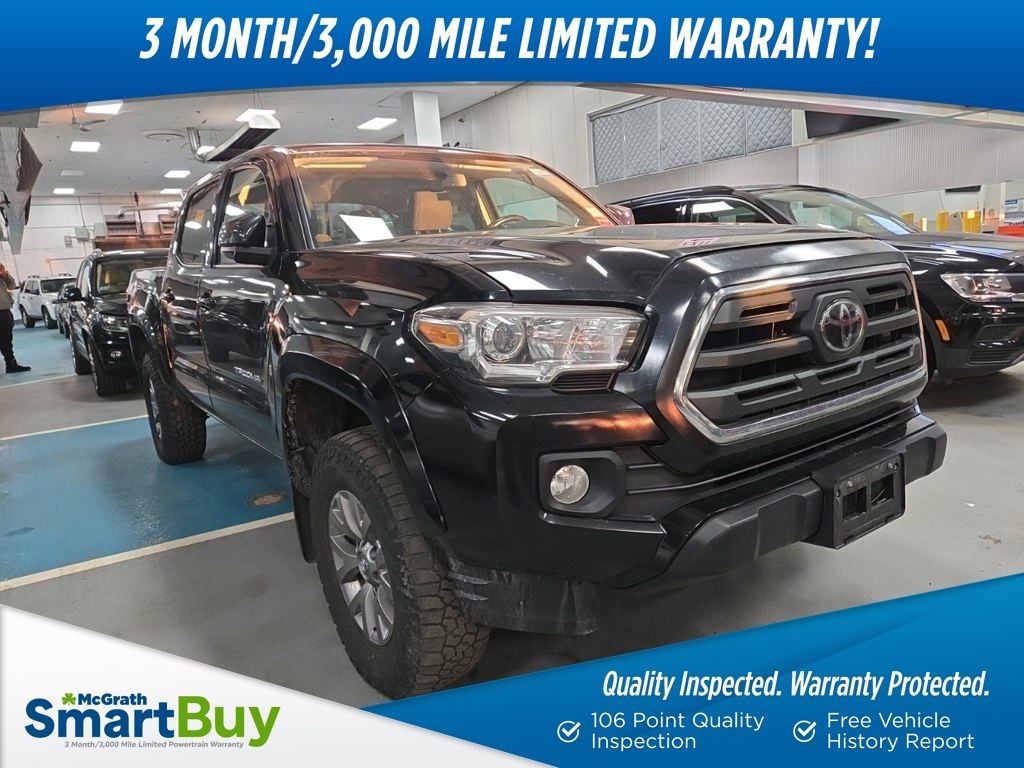 Black 2018 Toyota Tacoma SR V6 Double Cab 4WD Pickup Truck Four-Wheel Drive 6-Speed Automatic
