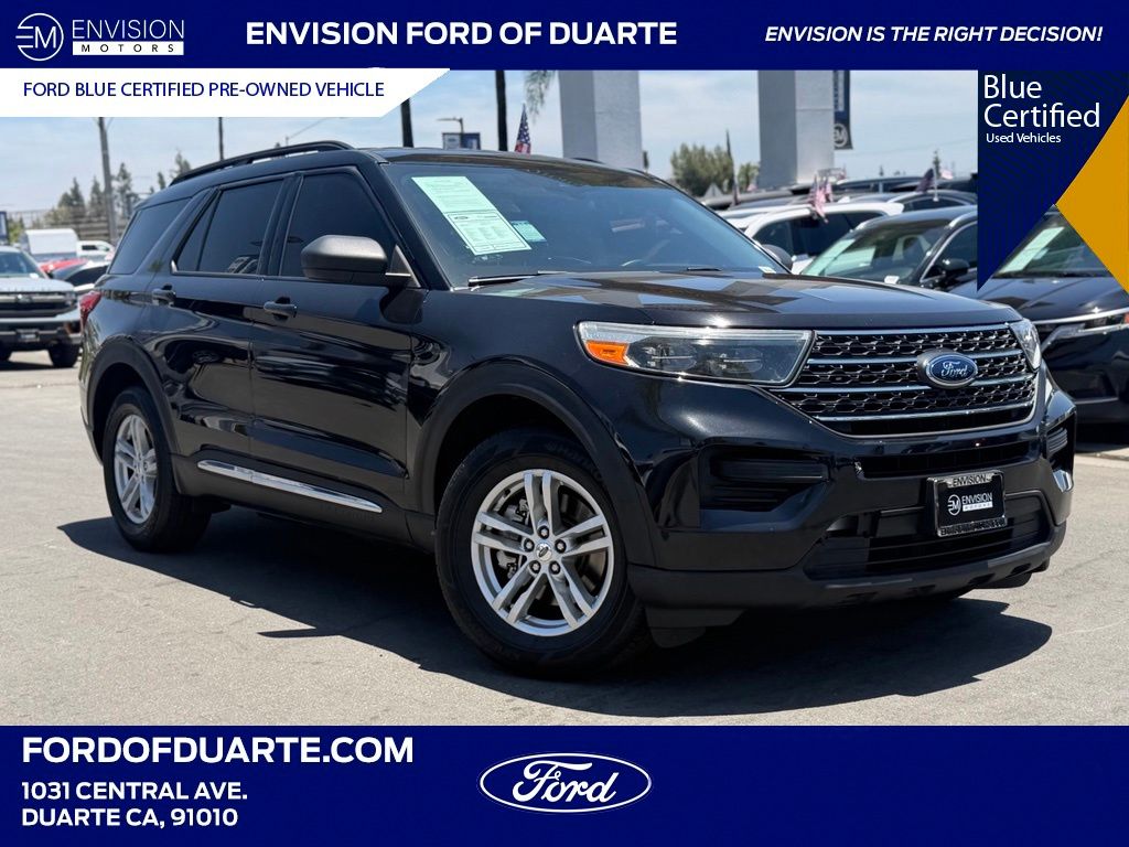 Black Metallic 2022 Ford Explorer XLT RWD SUV / Crossover Rear-Wheel Drive Automatic