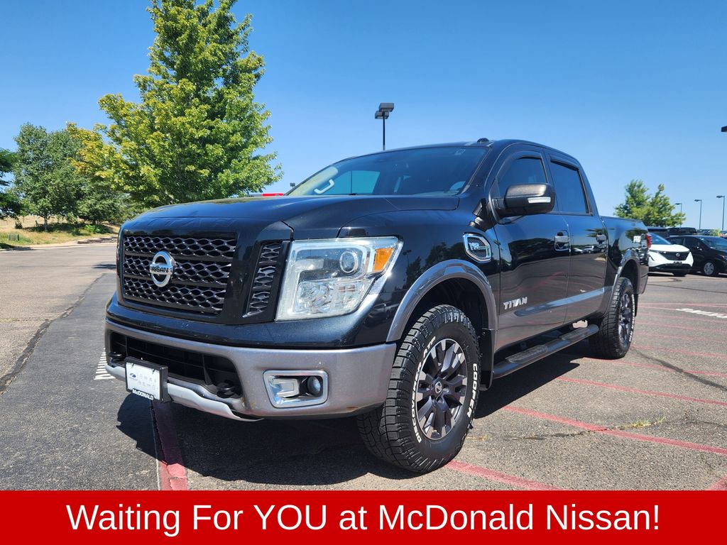 Gray (Magnetic Black) 2017 Nissan Titan Pickup Truck Four-Wheel Drive 7-Speed Automatic
