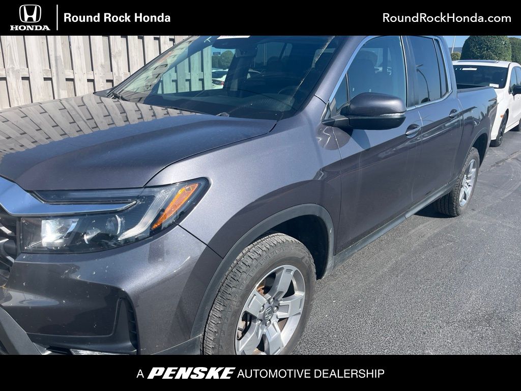 Gray (Modern Steel Metallic) 2025 Honda Ridgeline Pickup Truck All-Wheel Drive 9-Speed Automatic