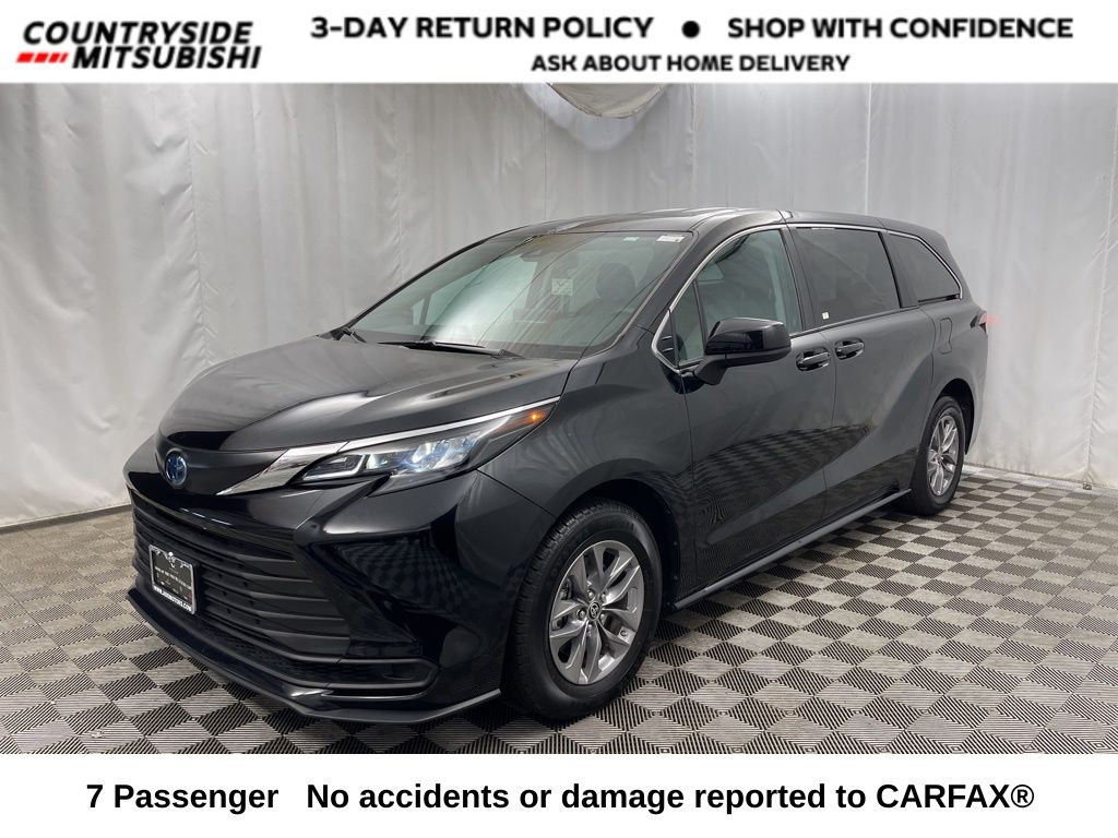 Midnight Black Metallic 2024 Toyota Sienna LE 8-Passenger FWD Minivan Front-Wheel Drive Continuously Variable Transmission