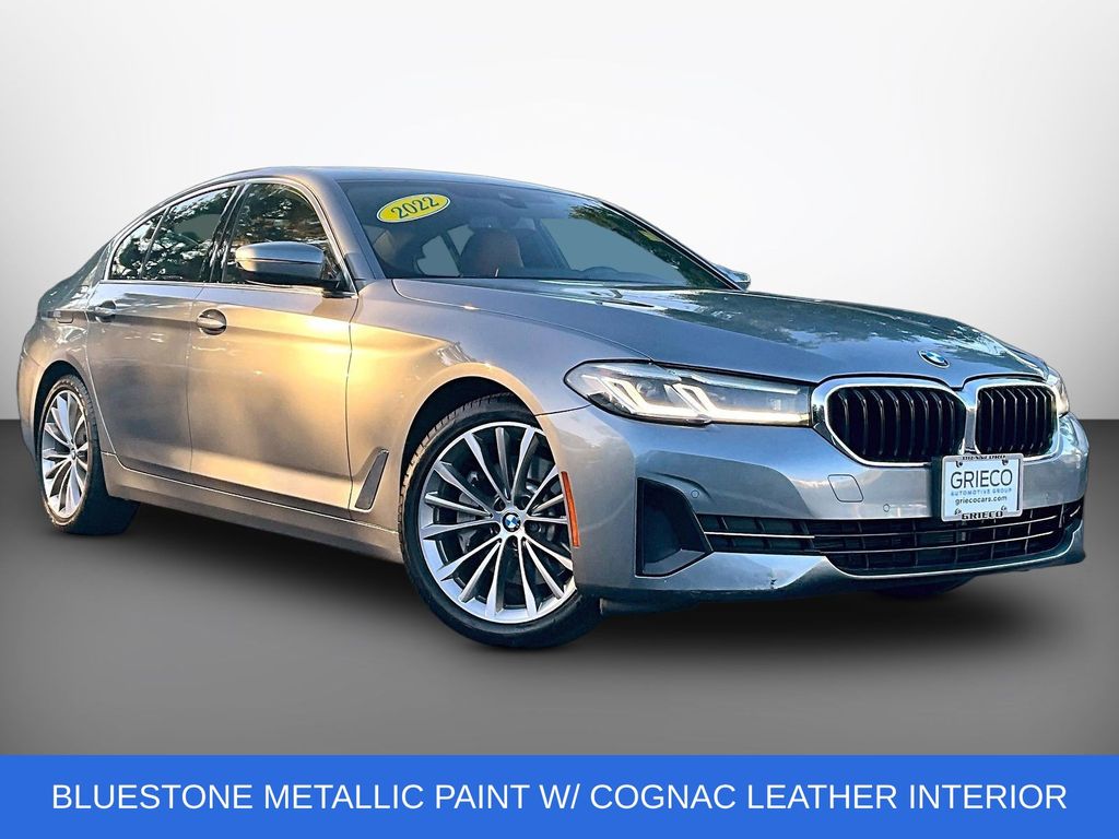 Bluestone Metallic 2022 BMW 5 Series Sedan All-Wheel Drive 8-Speed Automatic