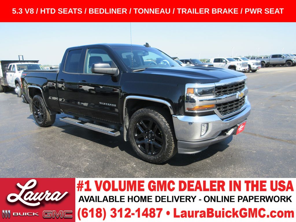 Black 2018 Chevrolet Silverado 1500 Pickup Truck Four-Wheel Drive 6-Speed Automatic Overdrive