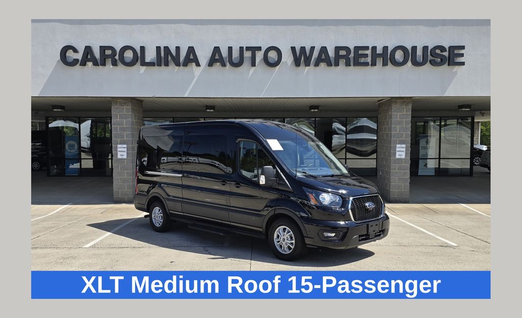Black Metallic 2025 Ford Transit Passenger Van Rear-Wheel Drive