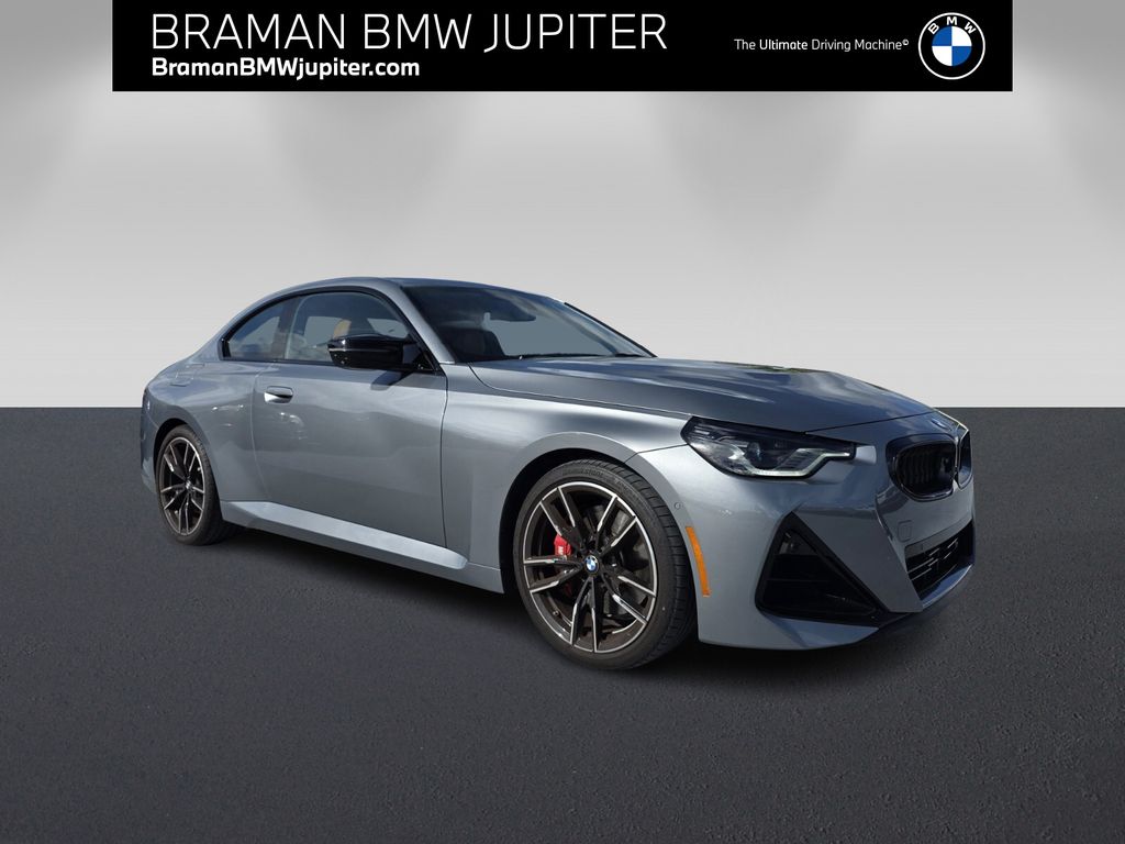 Gray (Skyscraper Grey Metallic) 2025 BMW 2 Series M240i Coupe RWD Coupe Rear-Wheel Drive 8-Speed Automatic