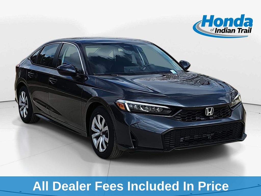 Meteorite Gray Metallic 2026 Honda Civic LX FWD Sedan Front-Wheel Drive Continuously Variable Transmission
