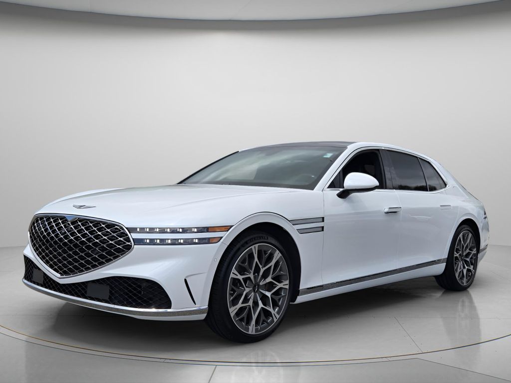 Uyuni White 2025 Genesis G90 3.5T e-Supercharger AWD Sedan All-Wheel Drive 8-Speed Automatic