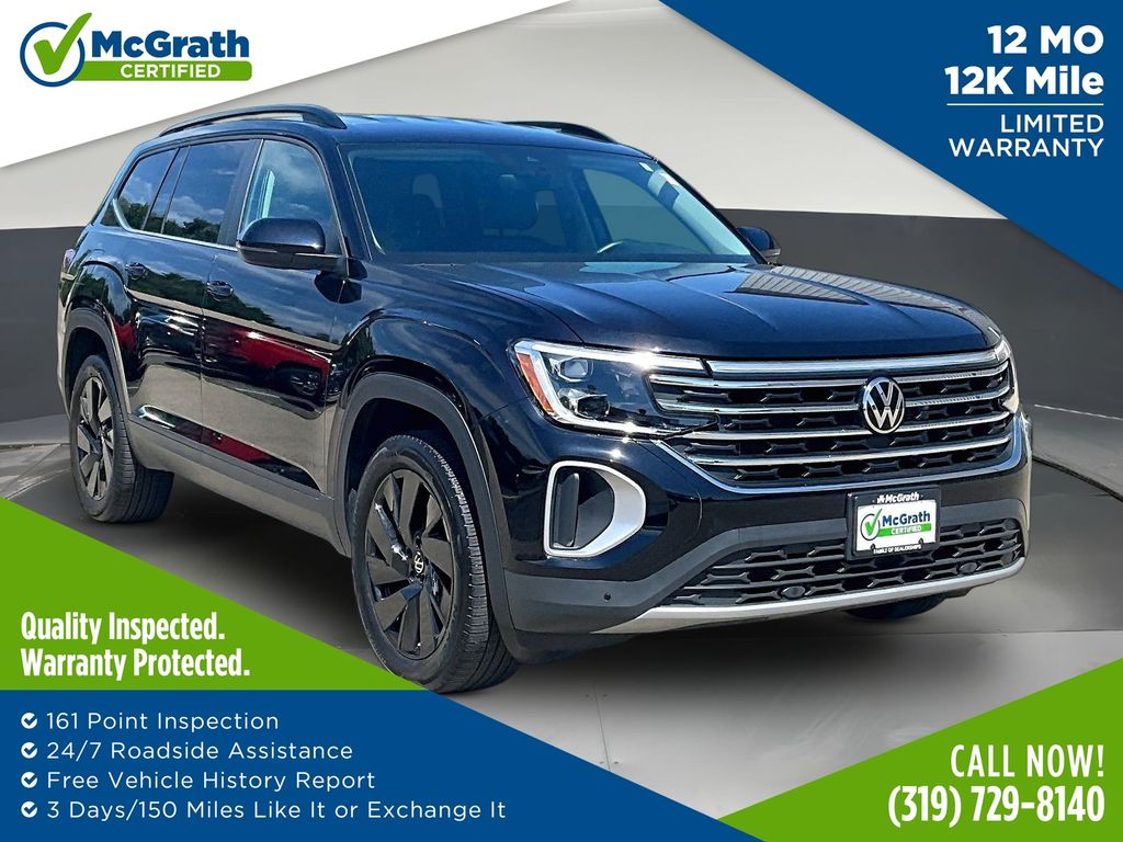 Deep Black 2025 Volkswagen Atlas SUV / Crossover All-Wheel Drive 8-Speed Automatic