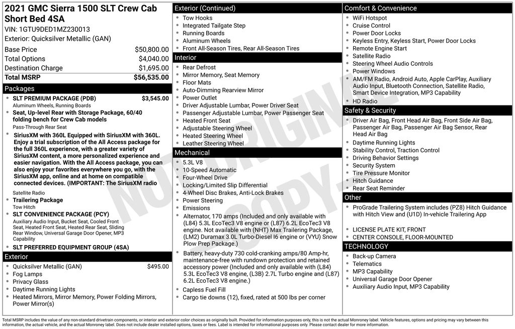 Used 2021 GMC Sierra 1500 Truck