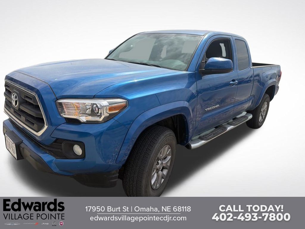 Blazing Blue Pearl 2017 Toyota Tacoma SR5 V6 Access Cab 4WD Pickup Truck Four-Wheel Drive 6-Speed Automatic